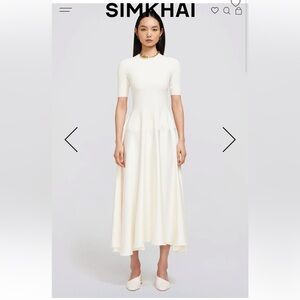 Marionne Dress - NATURAL WHITE / M